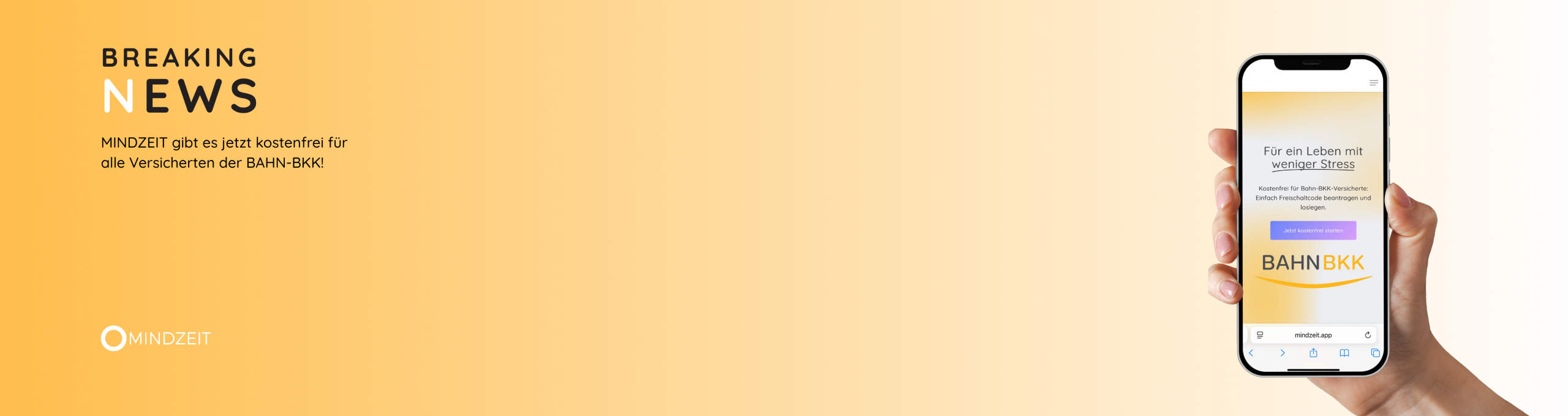 MASV-Kurs mit 12 Monaten MINDZEIT App jetzt kostenfrei für alle BAHN-BKK Mitglieder